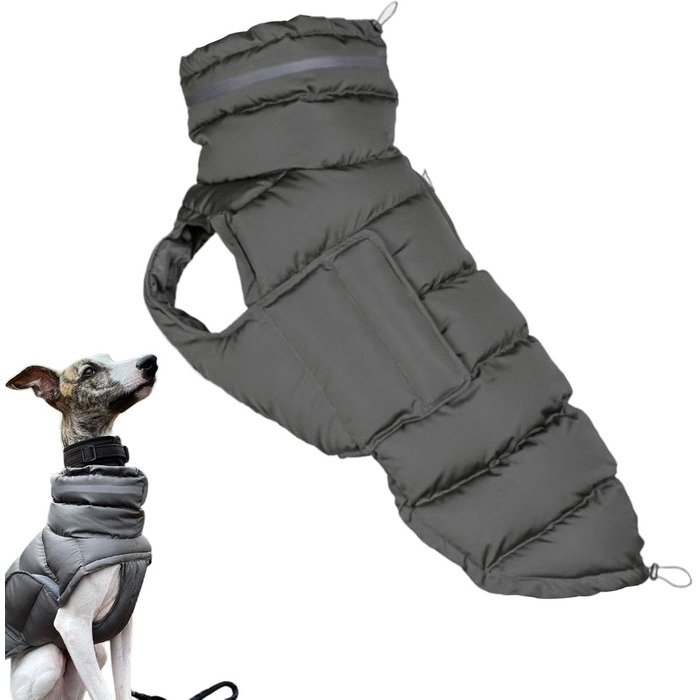 Водонепроникні зимові куртки для собак, тепла захисна куртка для собак, одяг для холодної погоди, аксесуари для собак, зимові, сірі