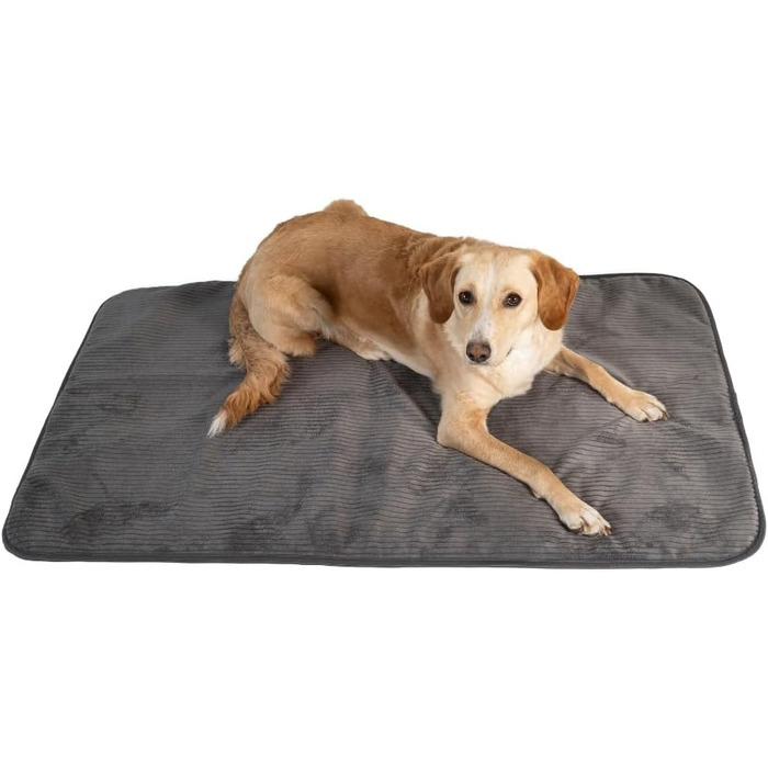 Килимок для собак MyBestBuddy Basic сірий XL 120x70 см: м'який, для великих собак, 40°C, гіпоалергенний