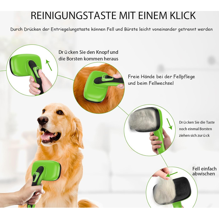 Набір для догляду за собаками (5 шт.) - щітка для вичісування линяючого хутра собак та котів. Видаляє відмерте хутро та запобігає утворенню ковтунів. Колір: блакитний (5 шт.), зелений (3 шт.)