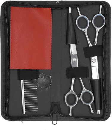Набір для грумінгу собак та котів: ножиці, гребінець для тіла, обличчя, вух та лап