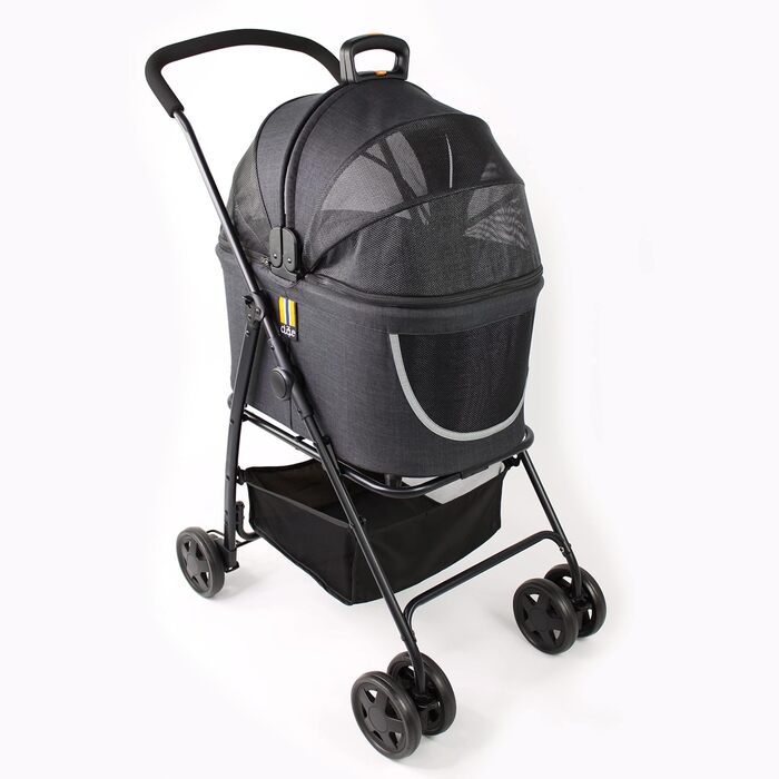 Візок для собак MY DUQUE Coco 2-в-1: візок для тварин до 15 кг з кошиком для аксесуарів | Складний, з сучасним дизайном та маневреними колесами
