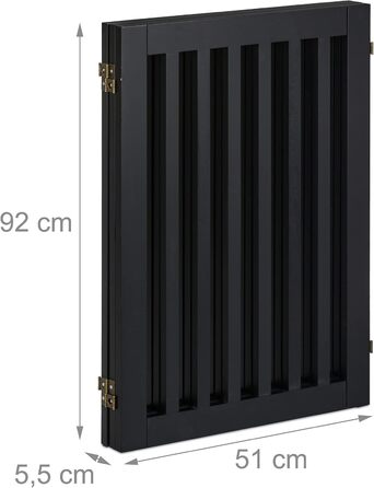 Захисне ворота для собак Relaxdays, 92x206.5 см, розкладне, з ніжками, чорне (3 панелі)