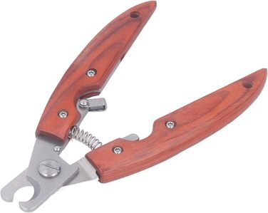 Нігтерізка для котів та собак, нержавіюча сталь, з дерев'яною ручкою, безпечна та швидка