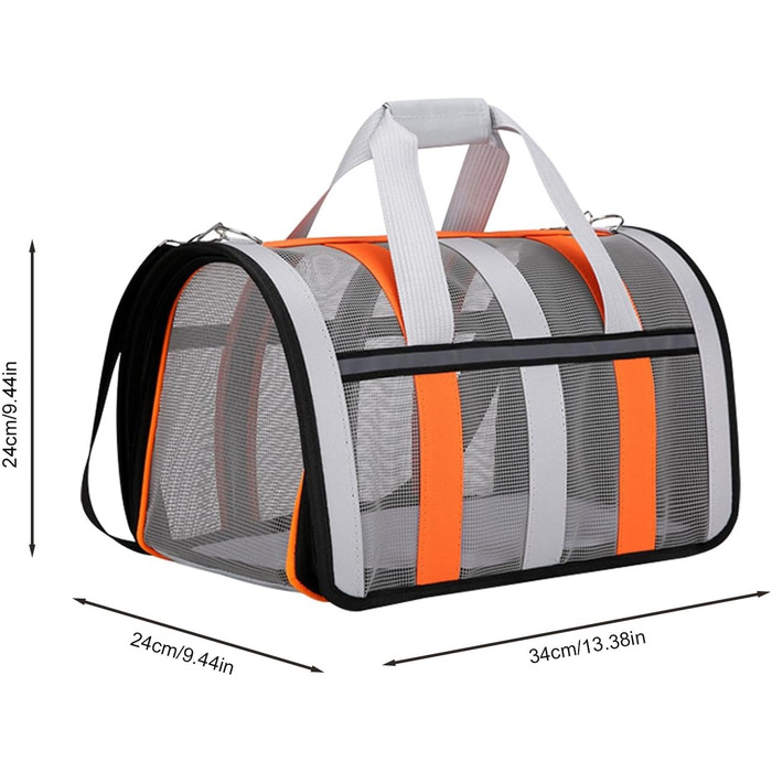 Сумка-переноска для собак, складана, легка, стильна, для подорожей та перельотів, 52 x 35 x 4 см