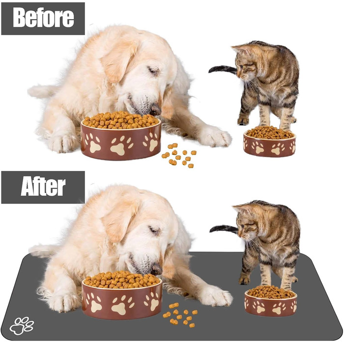 Килимок для годівлі домашніх тварин 91.4 x 61 см, вбираючий, швидковисихаючий, протиковзкий, без плям, для мисок та поїлок, Bohemia Red