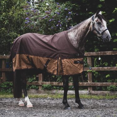 Кінська попона eQuitack 1200 ден реген з флісом, 165 см, сіро-коричнева