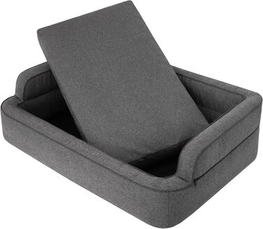 Ліжко для собак та котів, корзина, крісло, ліжко-лежанка, знімний чохол, XXL (117x79 см), сірий графіт