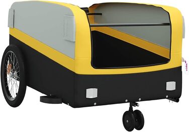 Причіп для собак, вантажний причіп для велосипеда, чорно-жовтий, 45 кг, для покупок, подорожей, велосипедних прогулянок