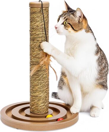 Дряпка для котів Karlie Kratzbaum Seegras з іграшкою, 44см, 30см