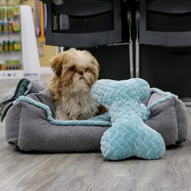 Крісло-лежанка для собак Ancol – м'яка підстилка для дому, 60 x 50 см (блакитно-зелений)