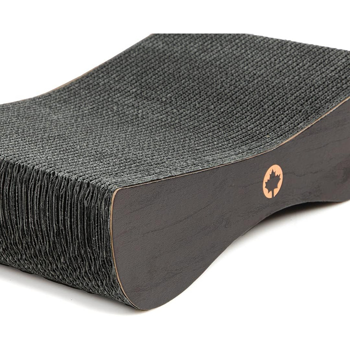 Котячий будиночок Kratzbrett Satellite SMALL Black Edition: когтеточка з картонної поверхні та котячої м'яти, 37x10x23 см