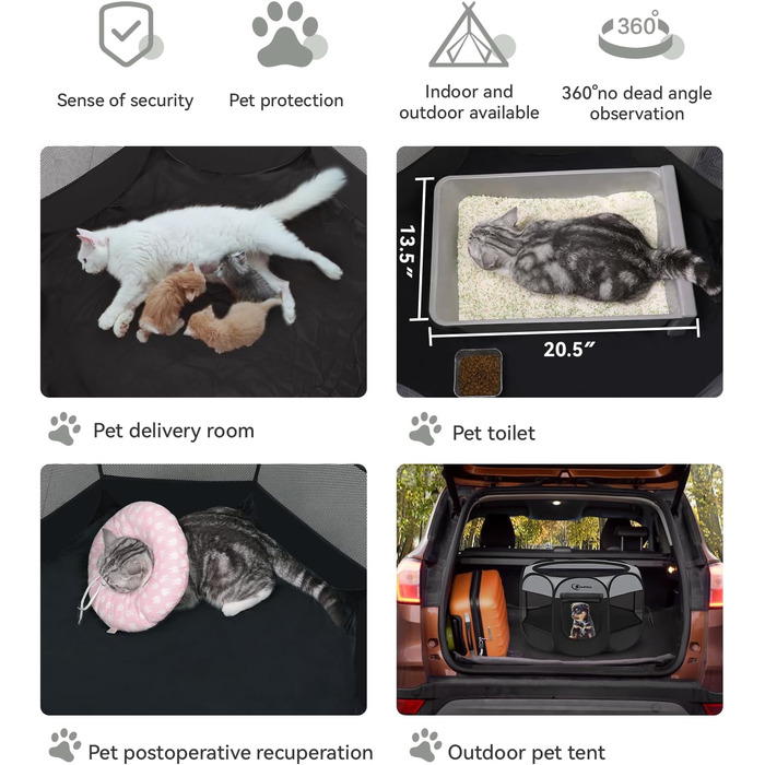 Клітка-вольєр для собак Siedihit, Pop-Up, сіра, 73,7x73,7x43,2 см, з 2 підкладками, для цуценят, котів та дрібних тварин