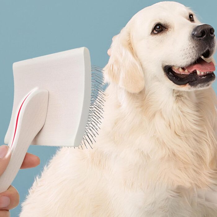 Щітка для грумінгу тварин: котів, собак, хутро, дерев'яна ручка, для дому, подорожей