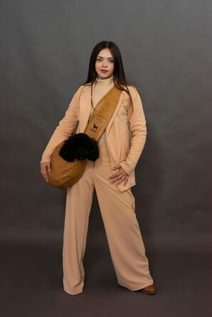 Трансформер для собак Noah & Paw: переноска для маленьких собак до 10 кг з регульованим плечовим ременем та м'яким хутром, 3 ступені безпеки, веганська шкіра