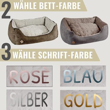 Крісло-ліжко для собак Ne&no® 2 в 1: охолоджуючий та зігріваючий матеріал, середній розмір, 80x60 см, миється, коричневе, персоналізоване