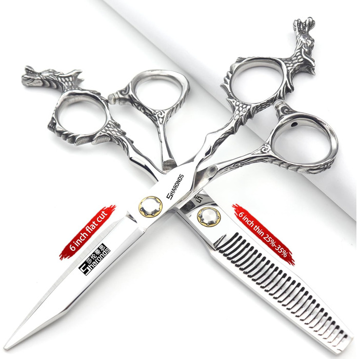 Професійні ножиці для перукарів Silber 440C, висока твердість, 6 дюймів (2 шт.)