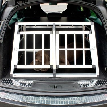 Транспортна переноска для собак Petigi Hundebox: алюмінієва переноска для автомобіля, 89 x 69 x 50 см