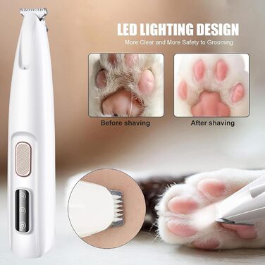 Триммер для собак та котів PawTrim Pro з LED-підсвічуванням: безболічна обрізка кігтів за секунди. Безшумна шерхорізка для домашніх тварин