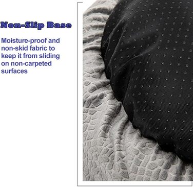 Кругле ліжко для собак та котів, плюшеве, м'яке, 50 см (сірий колір)