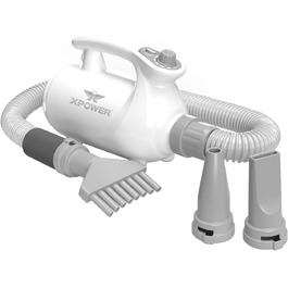 XPOWER Dog Vacuum & Dryer - Фен-пилосос для собак та інших тварин, видалення шерсті, тиха та безпечна догляд, комплект для всіх порід
