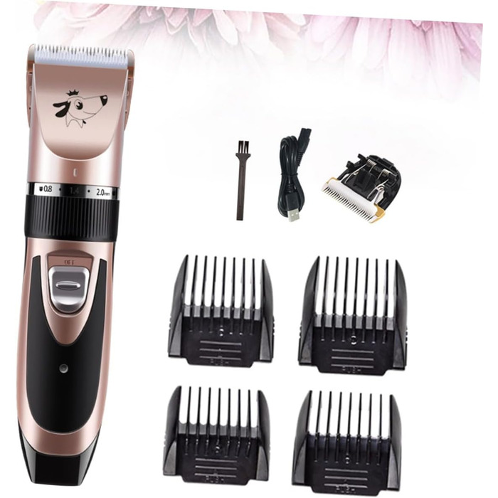 Електрична машинка для стрижки котів Supvox - набір для догляду за домашніми тваринами, рожеве золото