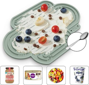 Лежак-іграшка для собак OHMO Schleckmatte, 2 шт. - милий дизайн кактуса, для заспокоєння та повільного годування, силікон, коралловий & вишневий (18x25.5 см)