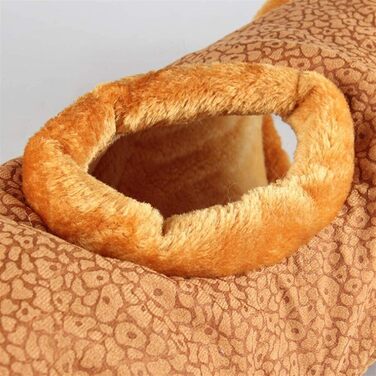 Туннель для котів DHGTEP складний, іграшка-труба для кошенят, з віконцем, бежевий