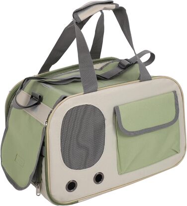 Складана переноска для собак та котів, зелена. Підходить для малих та середніх порід