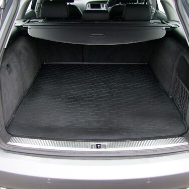 Гумовий килимок у багажник Travall для Audi A6 (2004-2011), водонепроникна автоспецифічна підстилка для собак, чорний, всепогодні килимки