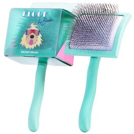 Броді Флоуф - щітка для вичісування собак, велика. Підходить для довгошерстих собак та домашніх тварин. Колір: блакитно-зелений