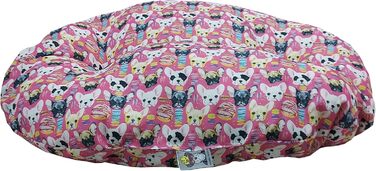 М'яке лежаче ліжко для собак та котів Ovales - комфортна килимок для домашніх тварин, Made in Italy, рожевий (Chiwa)