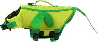 Спасальний жилет для собак FANSU, жилет для плавання з ручкою для рятування - регульований розмір для плавання, серфінгу, катання на човні (L, Green Dragonfly)