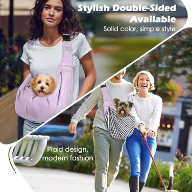 Pawaboo переносна сумка для собак і котів, для подорожей та прогулянок, до 5.4 кг, квітковий принт + чорний (світло-фіолетовий)