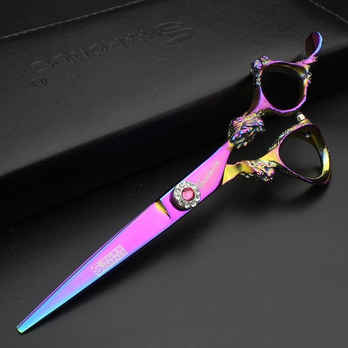 Набір професійних ножиць для стрижки та вирівнювання волосся Titan, 14 см або 15.2 см, у подарунковій коробці (6 шт.)