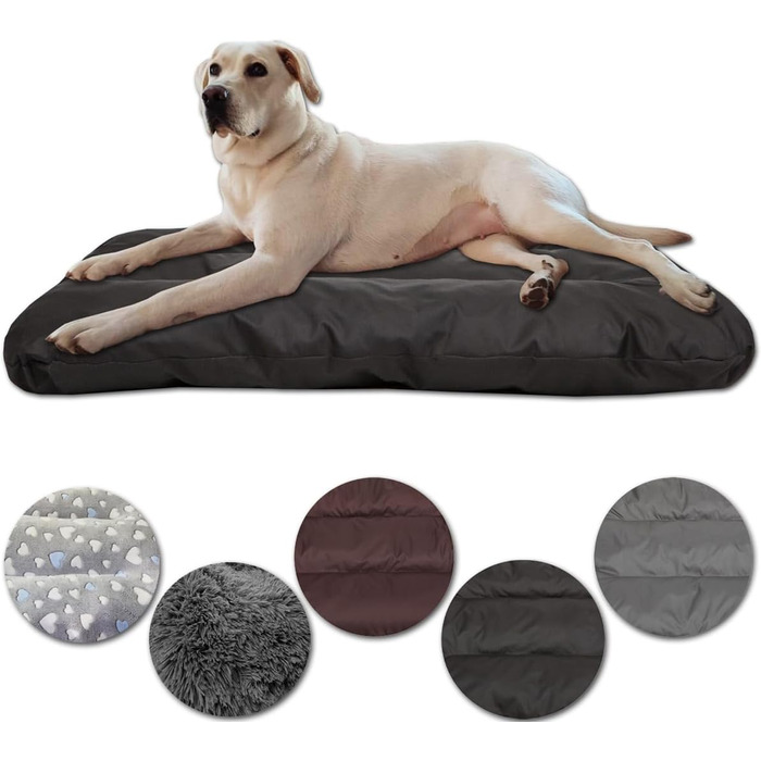 Підстилка для собак, лежанка, матрац для собак (Чорний Оксфорд, L:100x70x8 см)