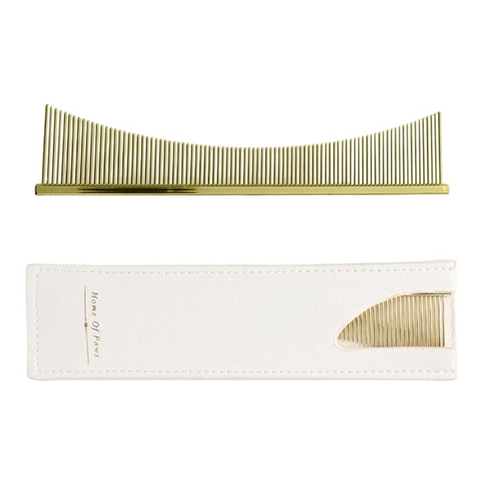 Флохкам для собак | Щітка для котів | Аксесуари для купання собак та котів | Флох-щітка для довгошерстих порід, цуценят | Золотий колір