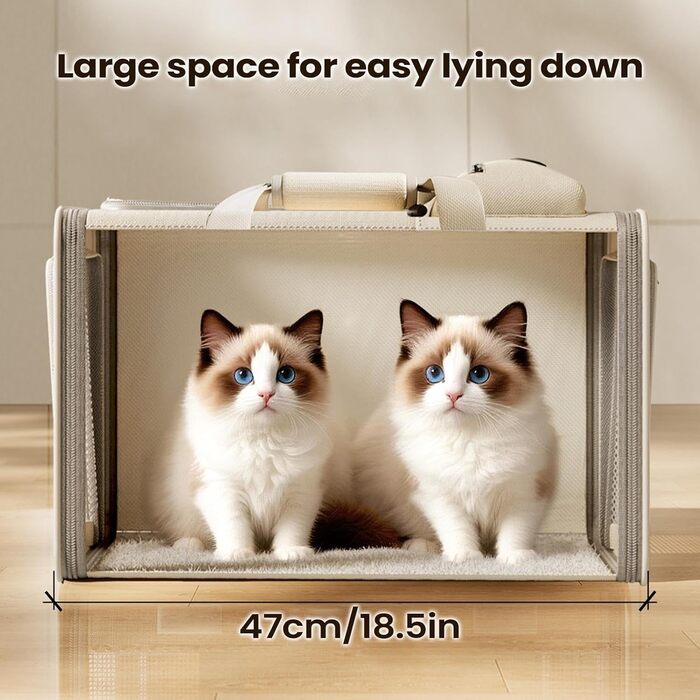 Транспортна сумка для собак та котів, переноска для цуценят, кремового кольору. Ідеально для подорожей, прогулянок та кемпінгу