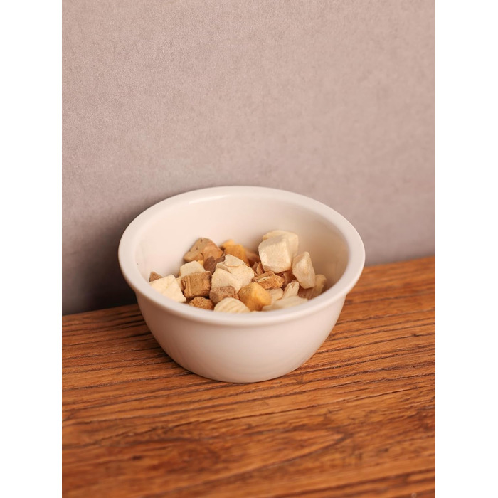 Миска для котів та дрібних тварин HAOTOP, керамічна, біла, 9,9 x 4,6 см