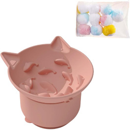 Миска для котів Suyoku для повільного годування, зелена/червона, силікон, запобігає нудоті та болях шиї