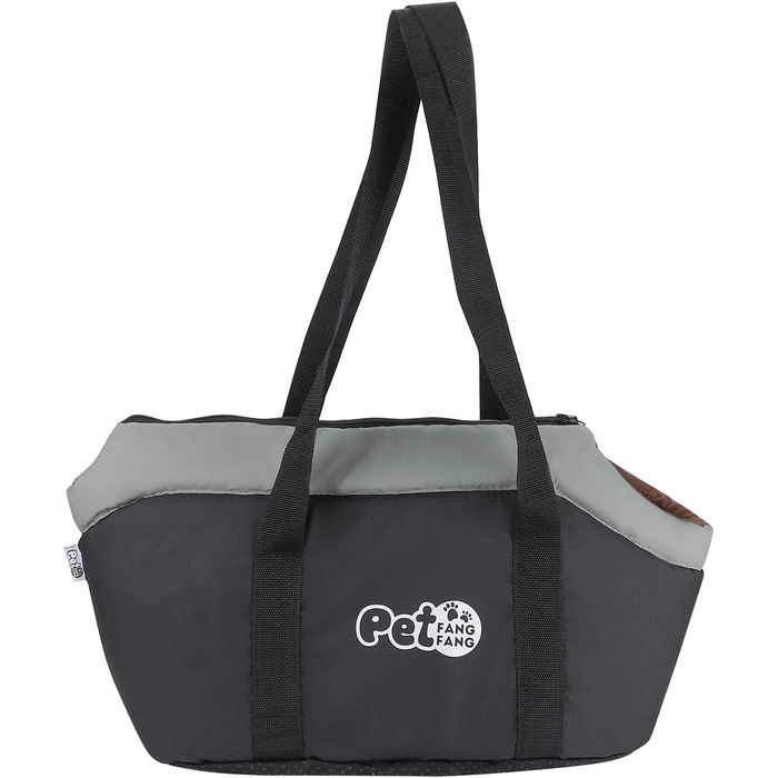 Чорна переносна сумка-переноска для собак та котів до 5 кг, велика місткість, дихаюча, регульована