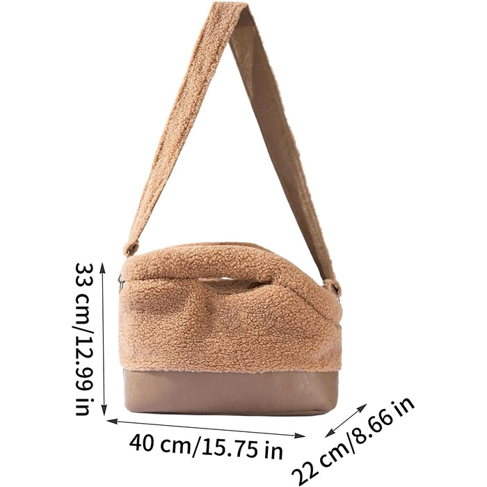 Транспортна сумка для котів та собак | Водонепроникна сумка-переноска | З фіксатором ременем безпеки | Для маленьких та середніх порід | Колір: коричневий