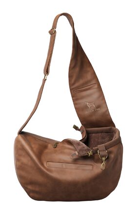 Сумочка для собак Noah & Paw до 10 кг, з регульованим плечовим ременем та м'яким хутром, 3 системи безпеки, з веганської шкіри