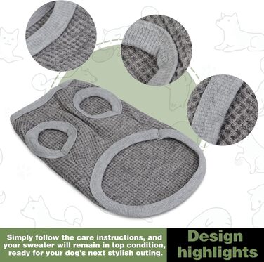 Теплий та функціональний легкий собачий пуловер для цуценят; еластичний бежевий одяг з легкою застібкою, ідеальний для чихуахуа та йоркширських терьєрів – покращує комфорт, середній розмір, бежевий колір