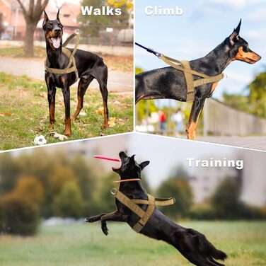 Шлейка для собак, антинатяжна, світловідбиваюча, для середніх та великих собак, регульована, м'яка, дихаюча, для прогулянок та бігу (L), Style1-L