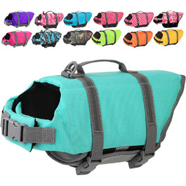 Жилет для плавання собак Doglay, світловідбиваючий, регульований, для малих, середніх та великих собак (M, Синій)