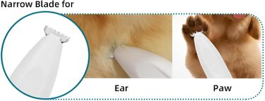 Бездротовий собачий триммер з LED-підсвічуванням та низьким рівнем шуму, цифрова панель, 2 швидкості, аксесуари для догляду вдома та в подорожах