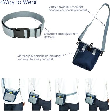 Сумка для ласощів для собак, універсальна сумка для прогулянок з силіконовим кишеньком, мішок для корму для дресирування собак та дозатор ласощів, ідеальна для активного відпочинку на природі (Чорний 4 чашки) (5. Синій 4 чашки)