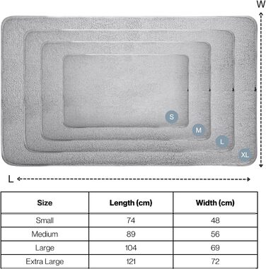 Водонепроникна лежанка для собак, флісова, розмір L, 104 x 69 см, для дивана, кімнати, авто, подорожей, сіра