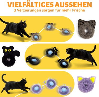 Іграшка для котів GoldenSun: м'ячик-дзюрчалка з рухом, килимок з мишками, приховане ігрове місце (3 шт.)