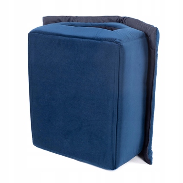 М'який будинок-ліжечко для собак, синій оксамит, розмір 2